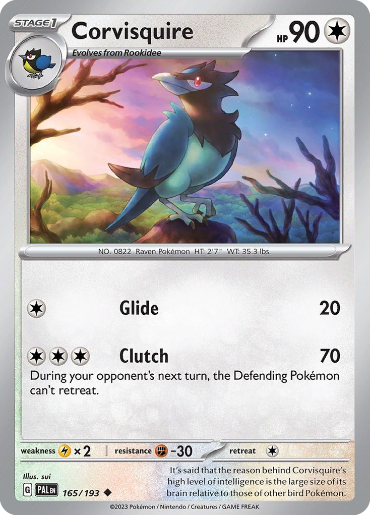 Corvisquire (165/193) - [Reverse Holo] Paldea Evolved (PAL)