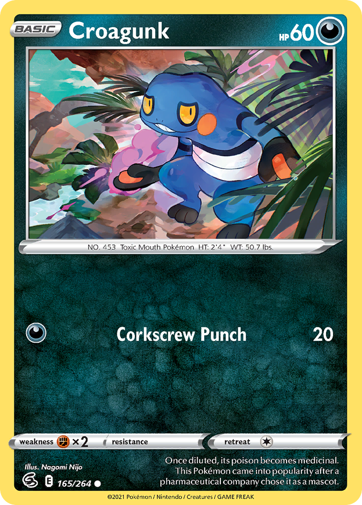Croagunk (165/264) - [Reverse Holo] Fusion Strike (FST)