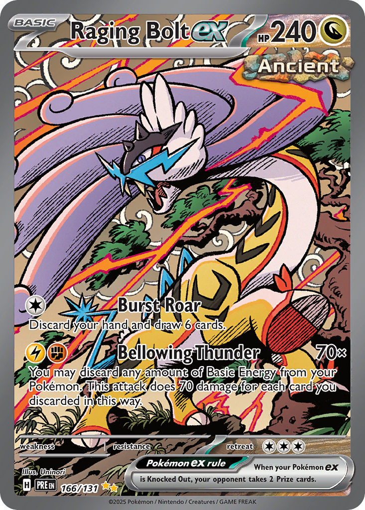 Raging Bolt ex (166/131) - [Special Illustration Rare] Prismatic Evolutions (PRE)