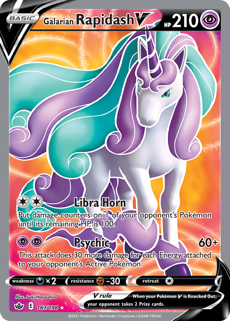 Galarian Rapidash V (167/198) - [Full Art] Chilling Reign (CRE)