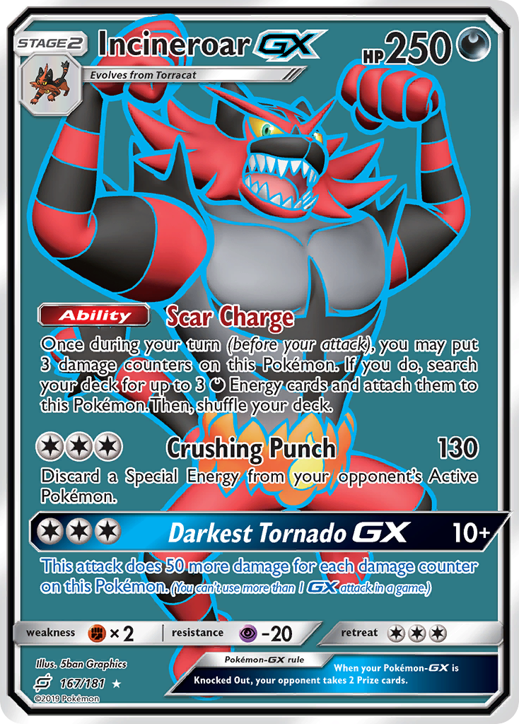Incineroar-GX (167/181) - [Full Art] Team Up (TEU)