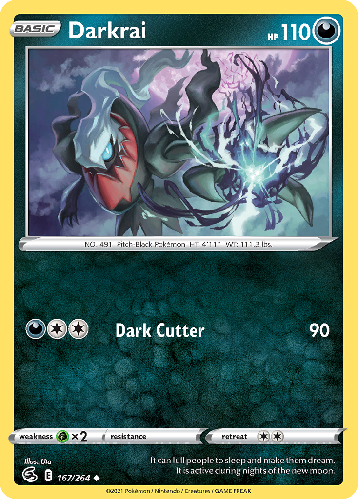 Darkrai (167/264) - [Reverse Holo] Fusion Strike (FST)