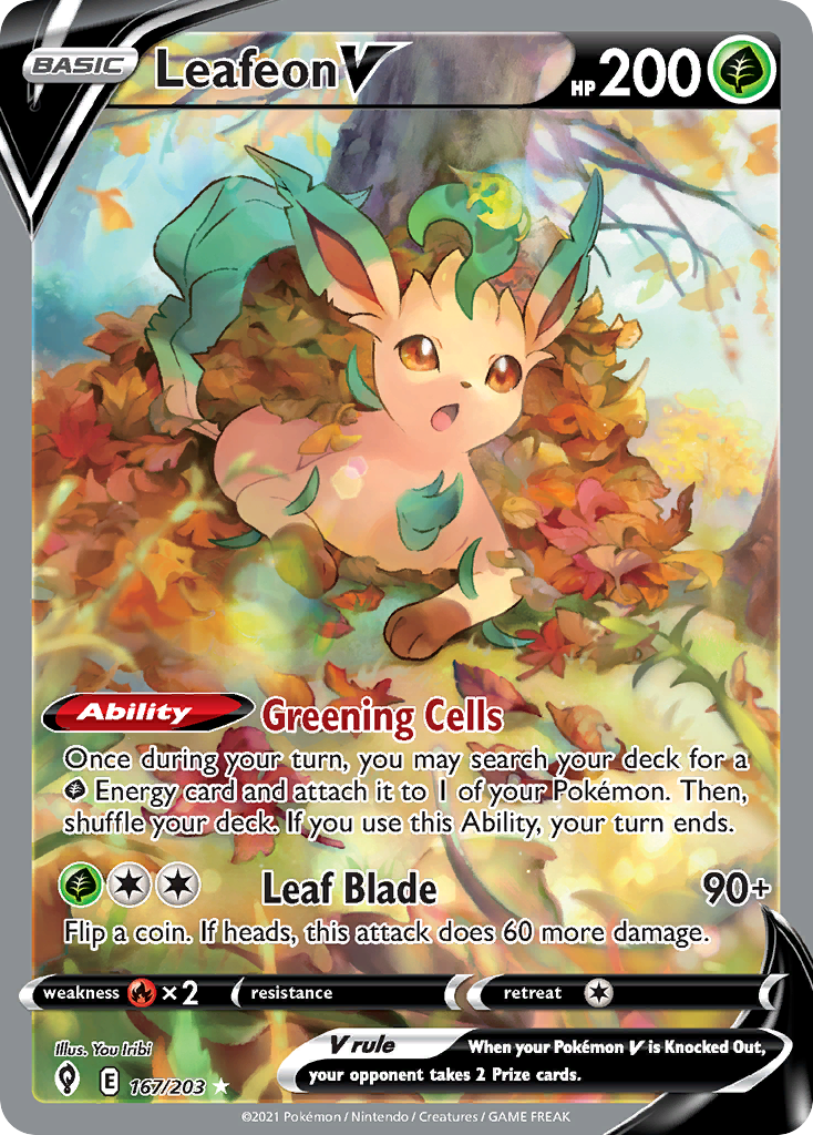 Leafeon V (167/203) - [Alternate Art] Evolving Skies (EVS)