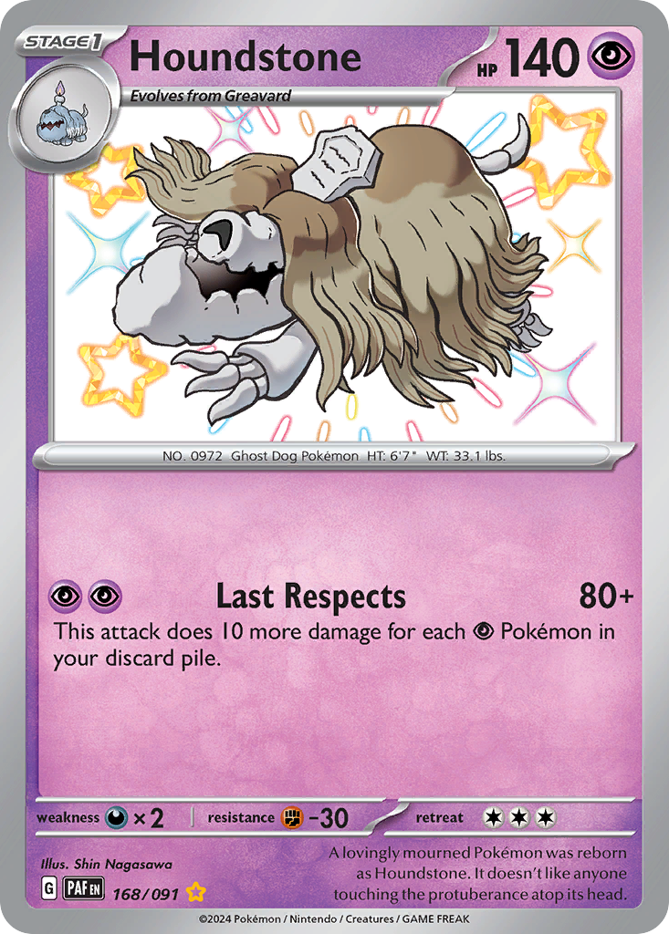 Houndstone (168/91) - [Shiny Holo] Paldean Fates (PAF)