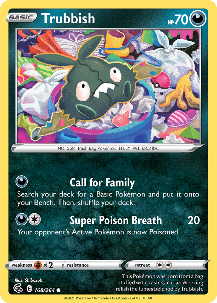 Trubbish (168/264) - [Reverse Holo] Fusion Strike (FST)