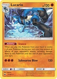 Lucario SM Burning Shadows (71) - Deck Exclusives (PR)