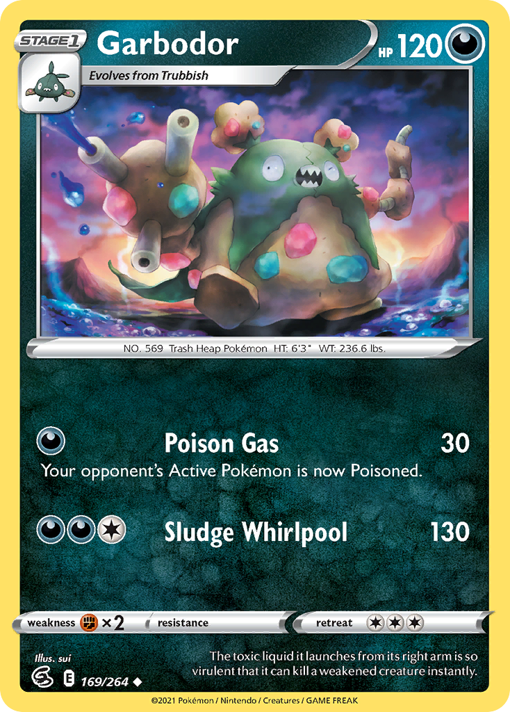 Garbodor (169/264) - [Reverse Holo] Fusion Strike (FST)