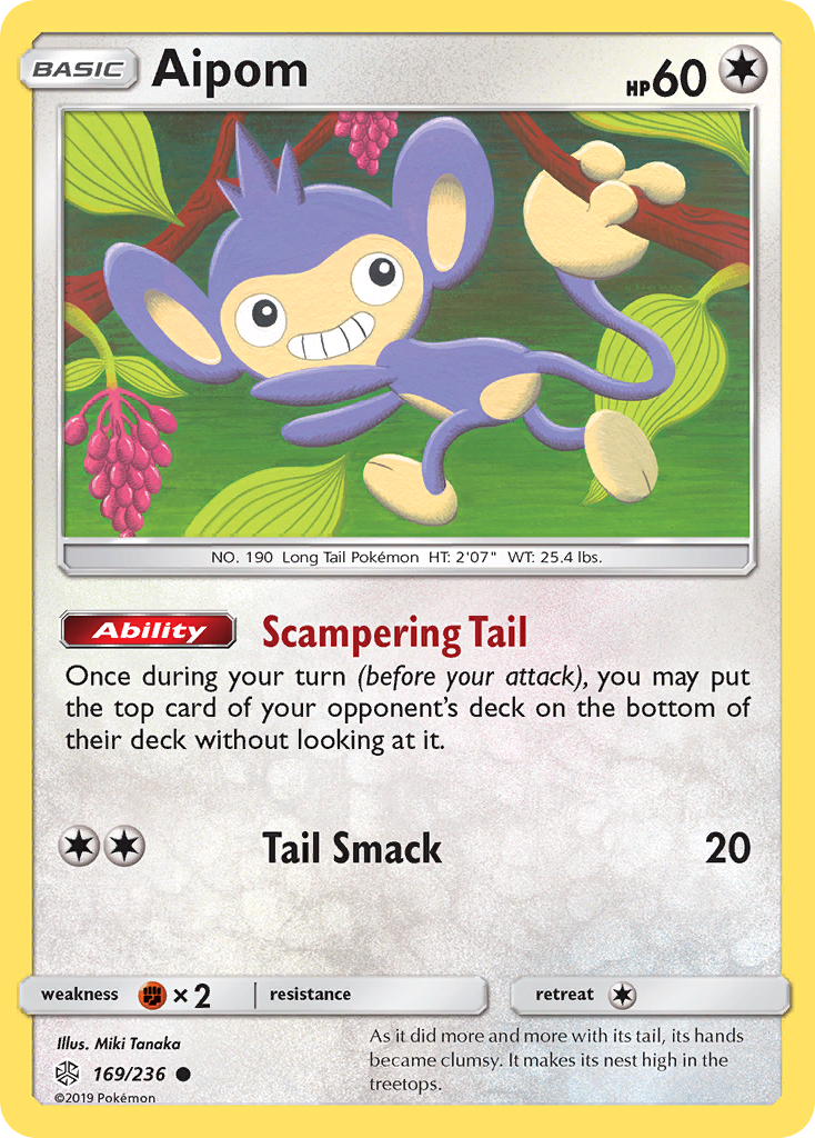 Aipom (169/236) - [Reverse Holo] Cosmic Eclipse (CEC)