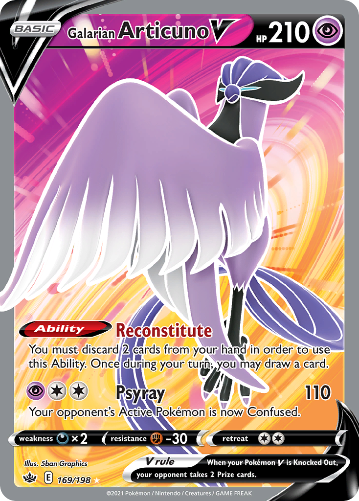 Galarian Articuno V (169/198) - [Full Art] Chilling Reign (CRE)