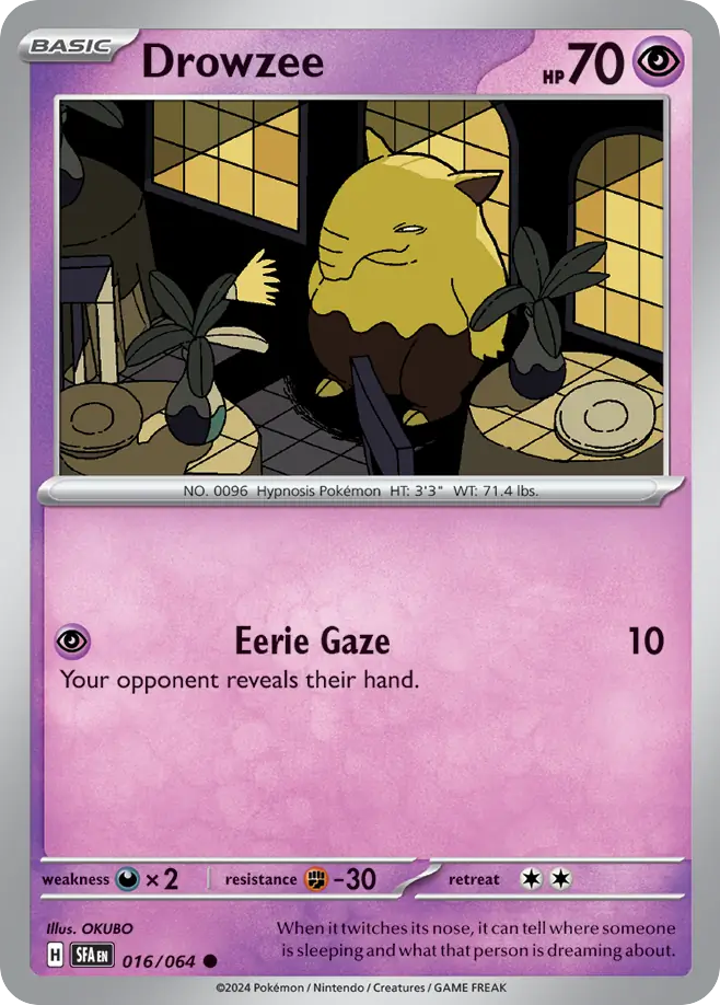 Drowzee (16/64) - [Reverse Holo] Shrouded Fable (SFA)