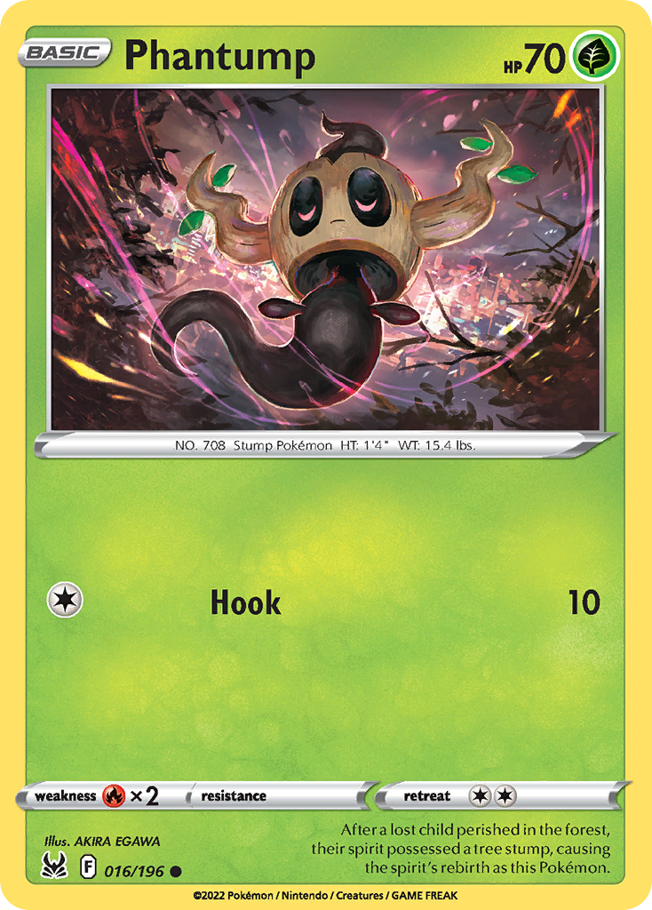 Phantump (16/196) - [Reverse Holo] Lost Origin (LOR)