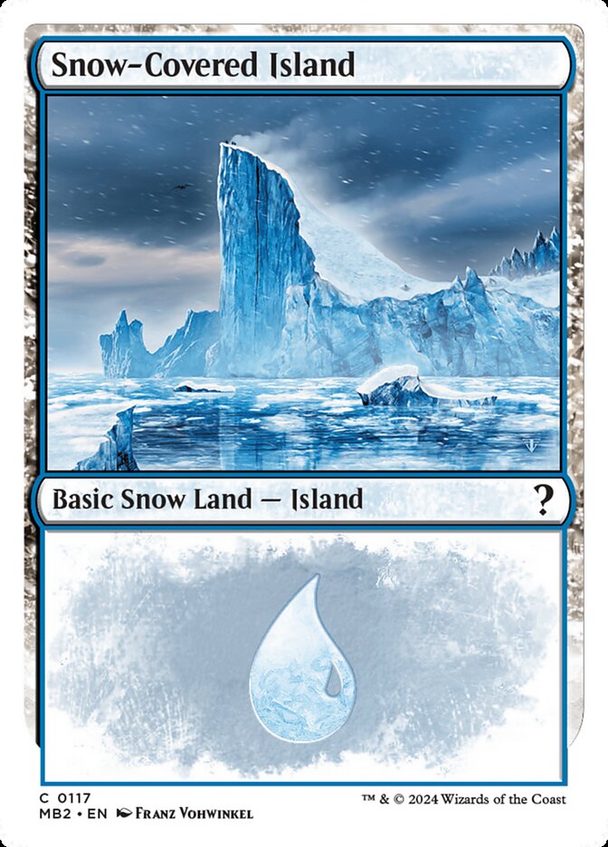 Snow-Covered Island (117) - Mystery Booster 2 (MB2)