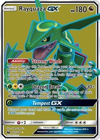 Rayquaza GX Full Art (160) - SM - Celestial Storm (CES)