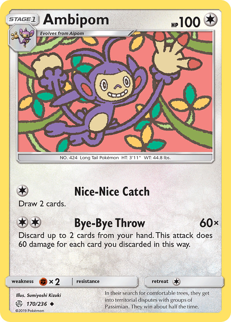 Ambipom (170/236) - [Reverse Holo] Cosmic Eclipse (CEC)