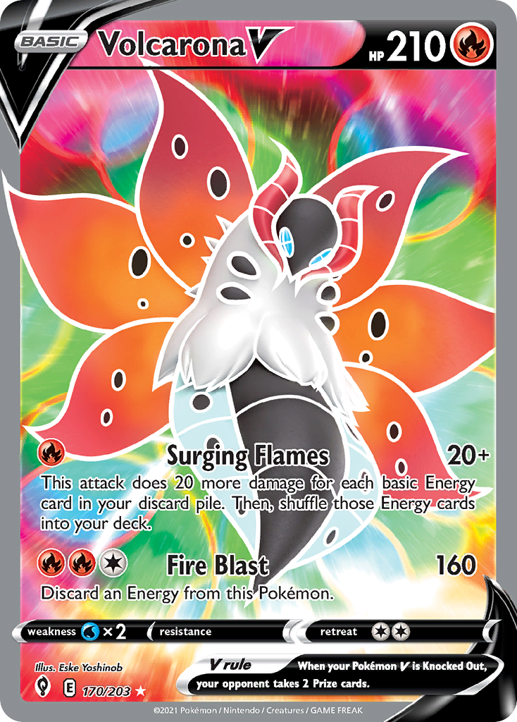 Volcarona V (170/203) - Evolving Skies (EVS)