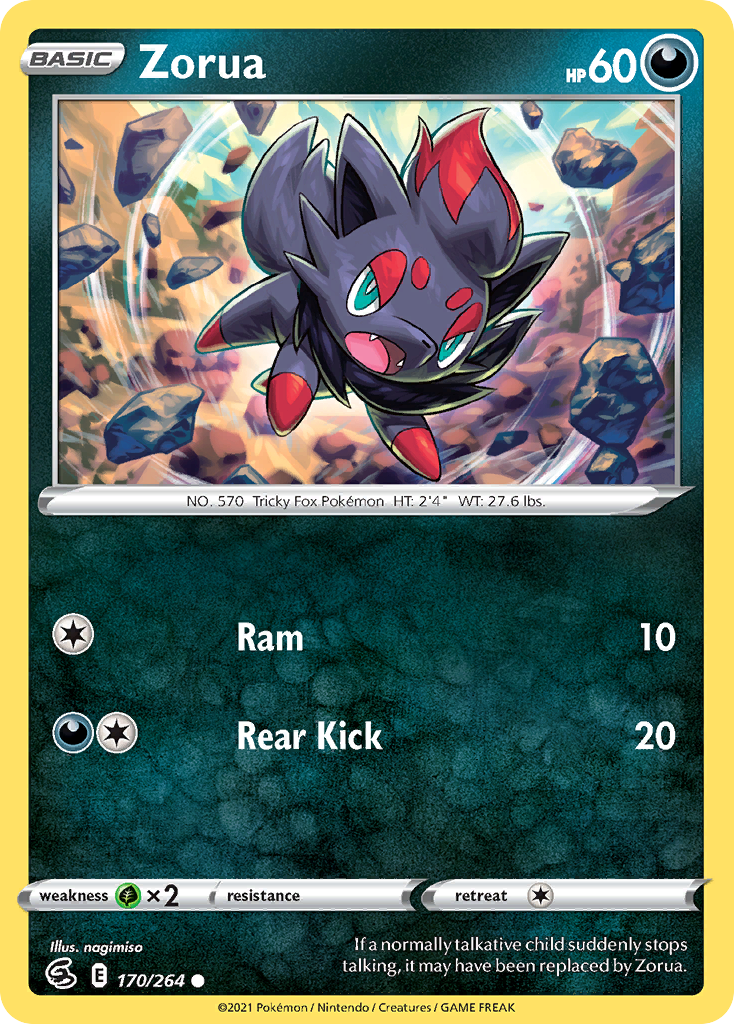 Zorua (170/264) - [Reverse Holo] Fusion Strike (FST)