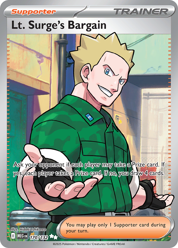 Lt. Surge's Bargain (170/132) - [Full Art] Mega Evolution (MEG)