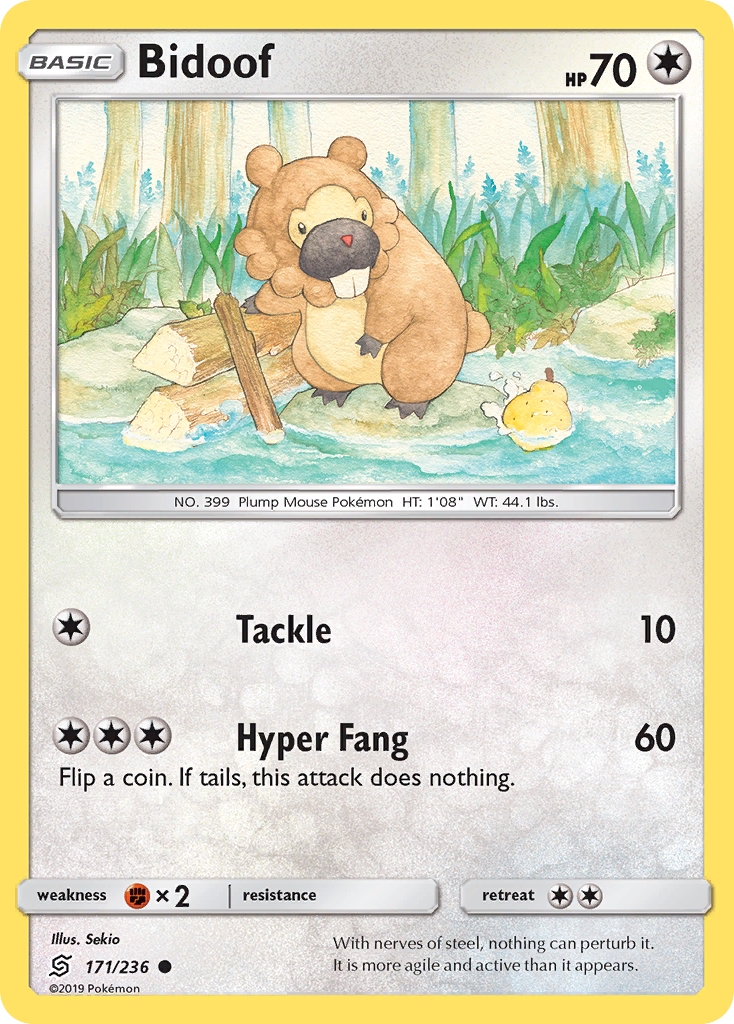 Bidoof (171/236) - [Reverse Holo] Unified Minds (UNM)