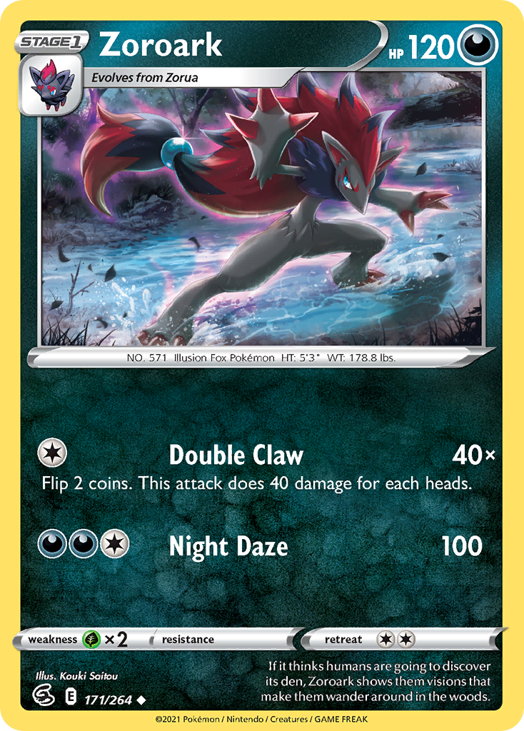 Zoroark (171/264) - [Reverse Holo] Fusion Strike (FST)