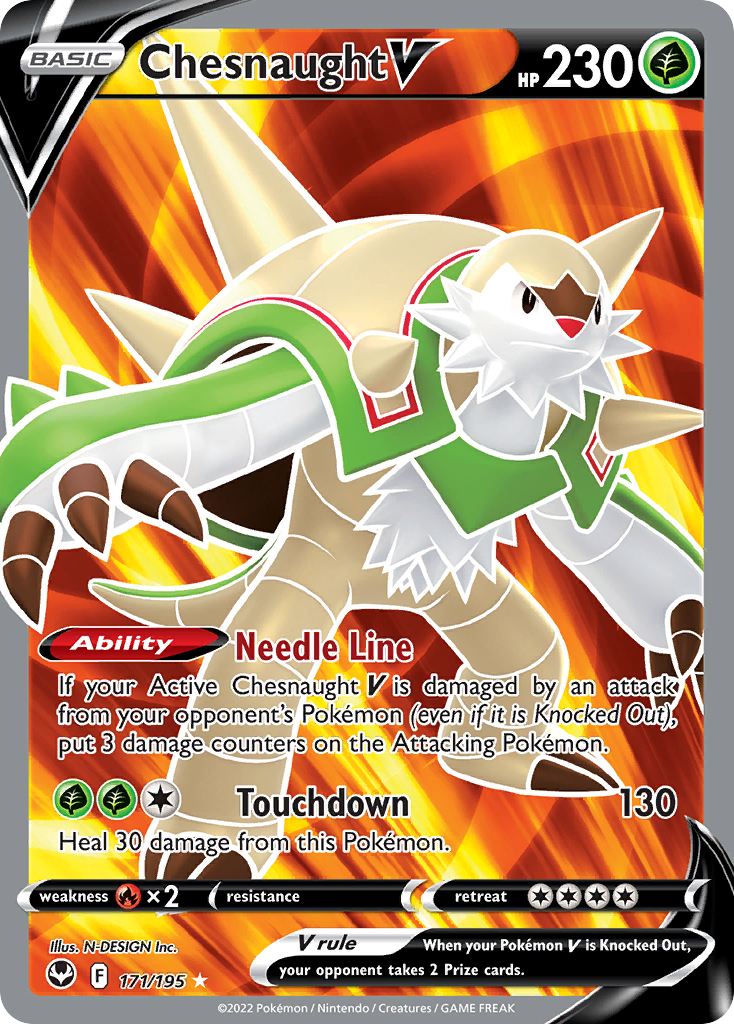Chesnaught V (171/195) - [Full Art] Silver Tempest (SIT)
