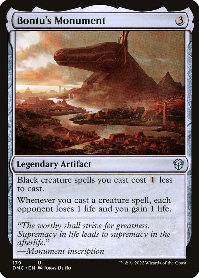 Bontu's Monument (179) - Dominaria United Commander (DMC)