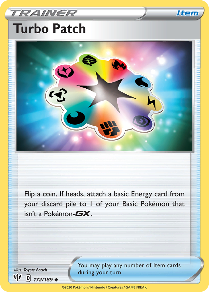 Turbo Patch (172/189) - [Reverse Holo] Darkness Ablaze (DAA)
