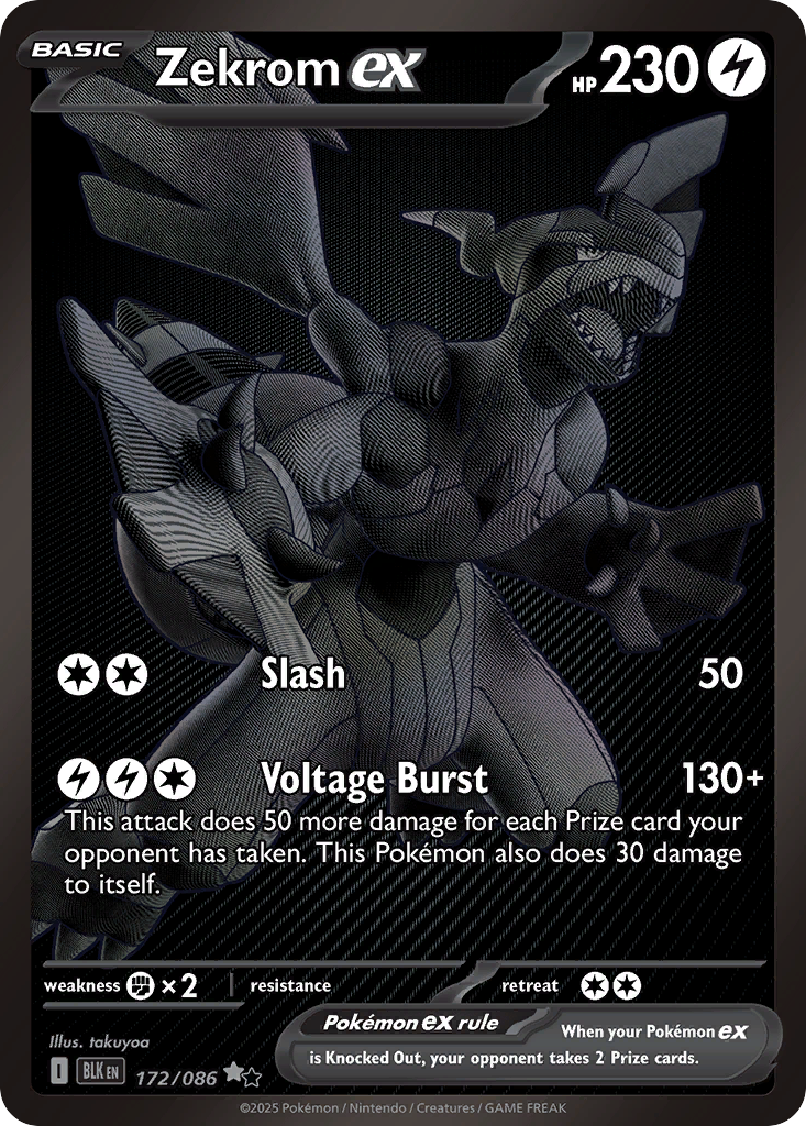 Zekrom ex (172/86) - Black Bolt (BLK)