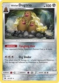 Alolan Dugtrio - 87/149 (Cosmos Holo) (87) - Blister Exclusives (BLE)