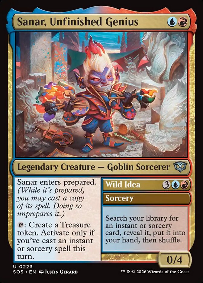 Sanar, Unfinished Genius // Wild Idea (223) - Secrets of Strixhaven (SOS)