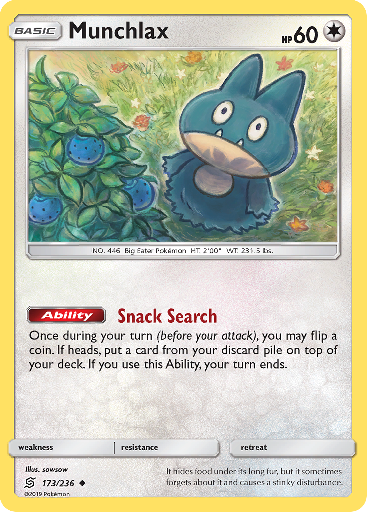 Munchlax (173/236) - [Reverse Holo] Unified Minds (UNM)