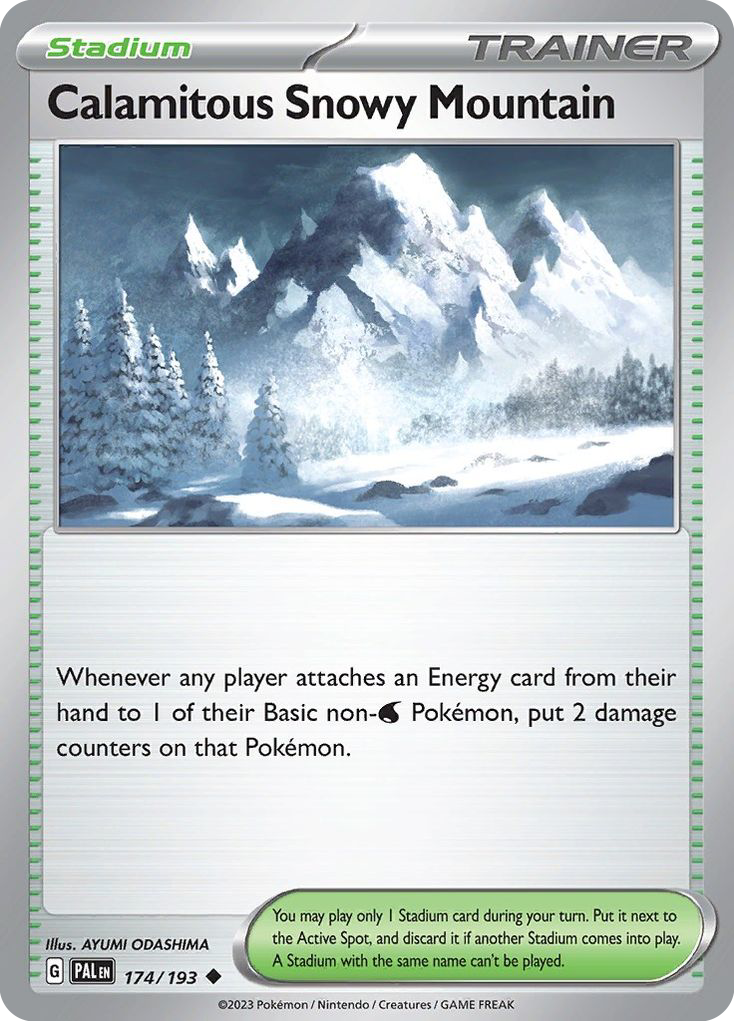 Calamitous Snowy Mountain (174/193) - [Reverse Holo] Paldea Evolved (PAL)