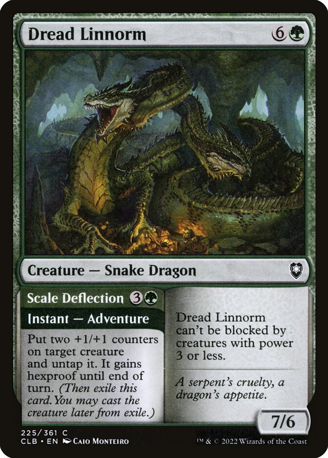 Dread Linnorm // Scale Deflection (225) - Commander Legends: Battle for Baldur's Gate (CLB)