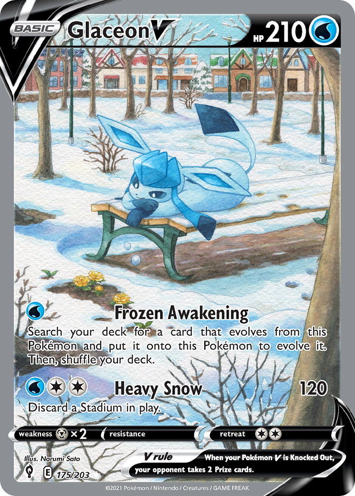 Glaceon V (175/203) - [Alternate Art] Evolving Skies (EVS)