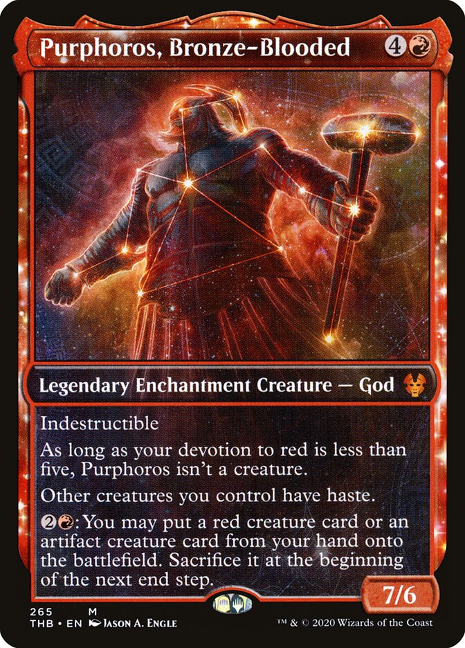 Purphoros, Bronze-Blooded (265) - Theros Beyond Death (THB)
