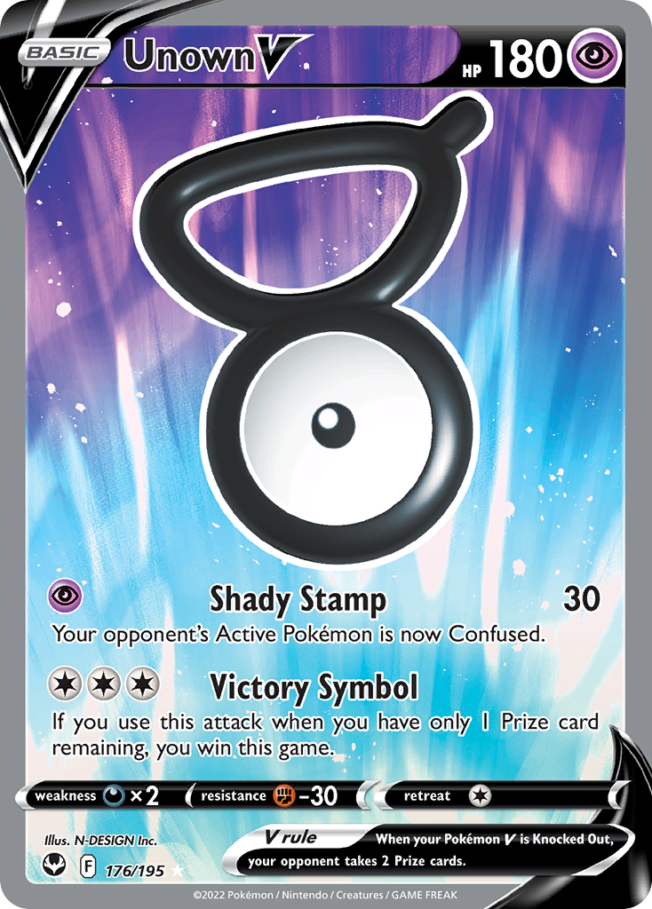 Unown V (176/195) - [Full Art] Silver Tempest (SIT)