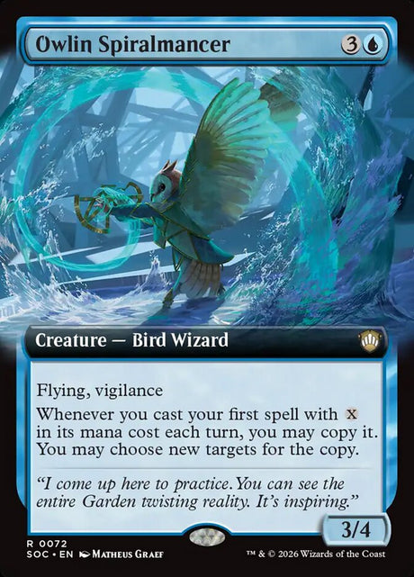 Owlin Spiralmancer (72) - Secrets of Strixhaven Commander (SOC)
