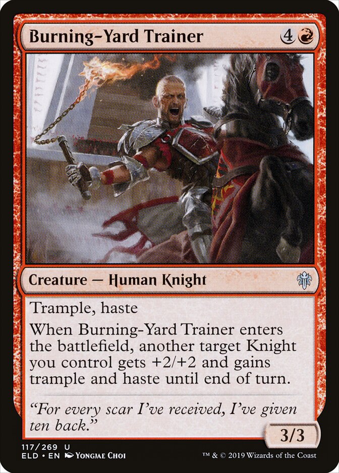 Burning-Yard Trainer (117) - Throne of Eldraine (ELD)