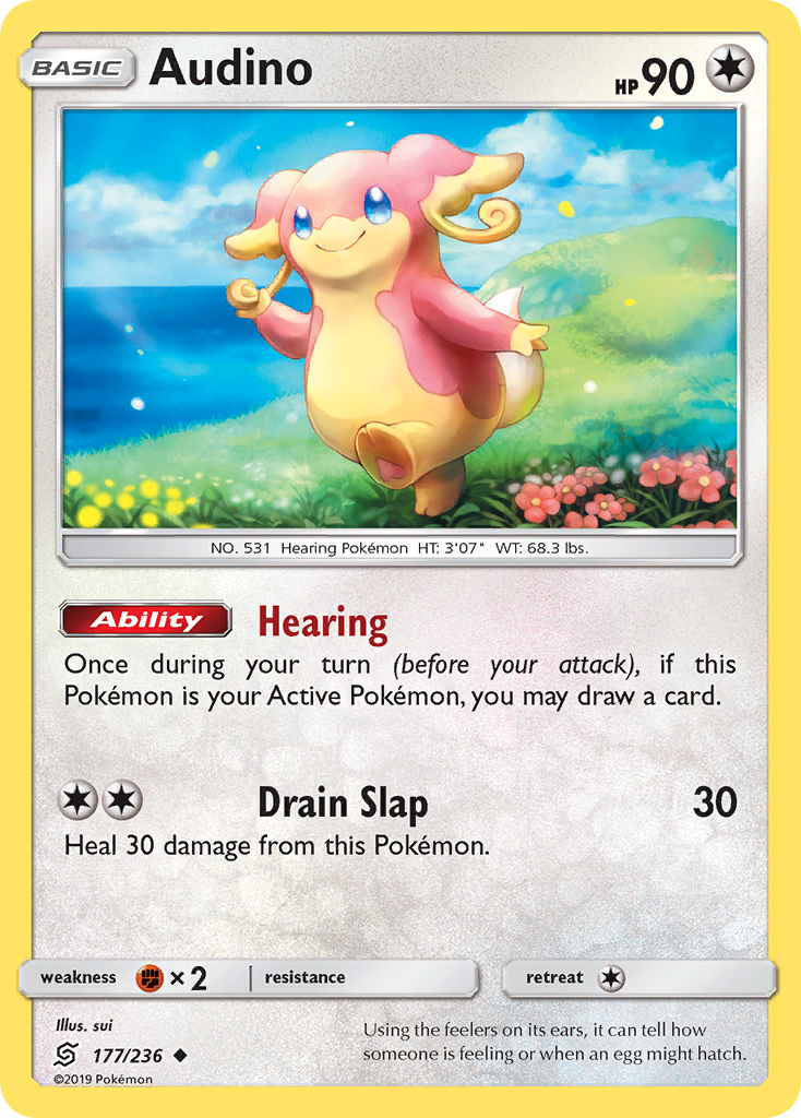 Audino (177/236) - [Reverse Holo] Unified Minds (UNM)