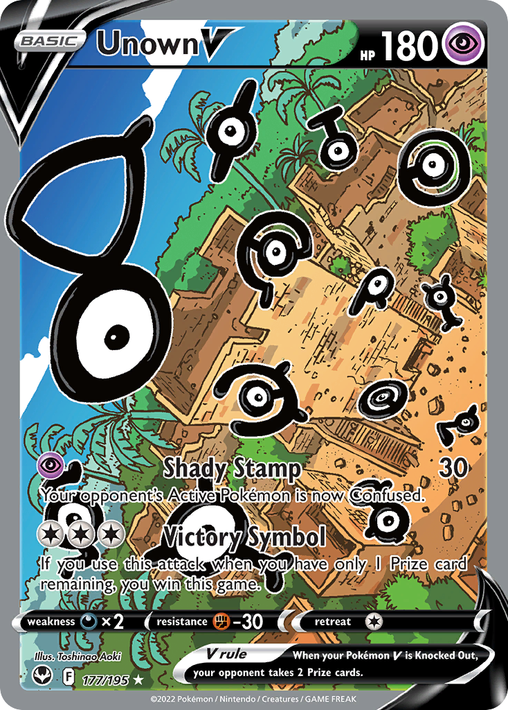 Unown V (177/195) - [Alternate Art] Silver Tempest (SIT)