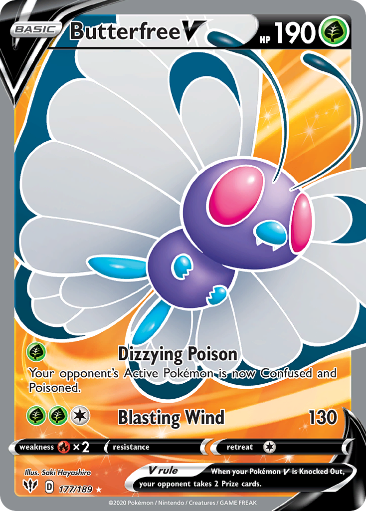 Butterfree V (177/189) - [Full Art] Darkness Ablaze (DAA)