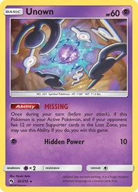 Unown (92) - SM - Lost Thunder (SM8)