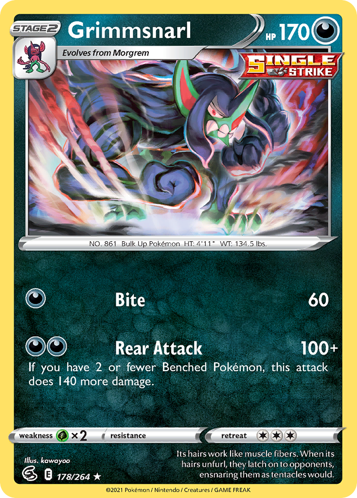 Grimmsnarl (178/264) - [Reverse Holo] Fusion Strike (FST)