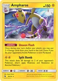Ampharos SM Lost Thunder (78) - Deck Exclusives (PR)