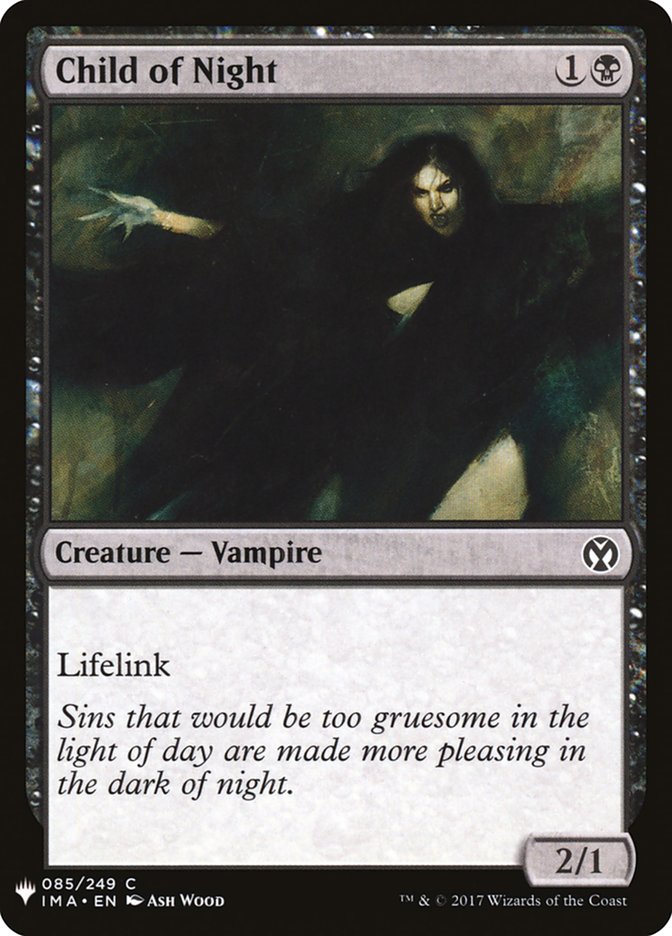 Child of Night - The List (PLST)