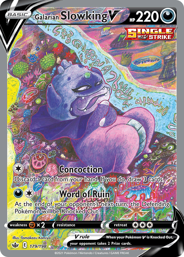 Galarian Slowking V (179/198) - [Alternate Art] Chilling Reign (CRE)