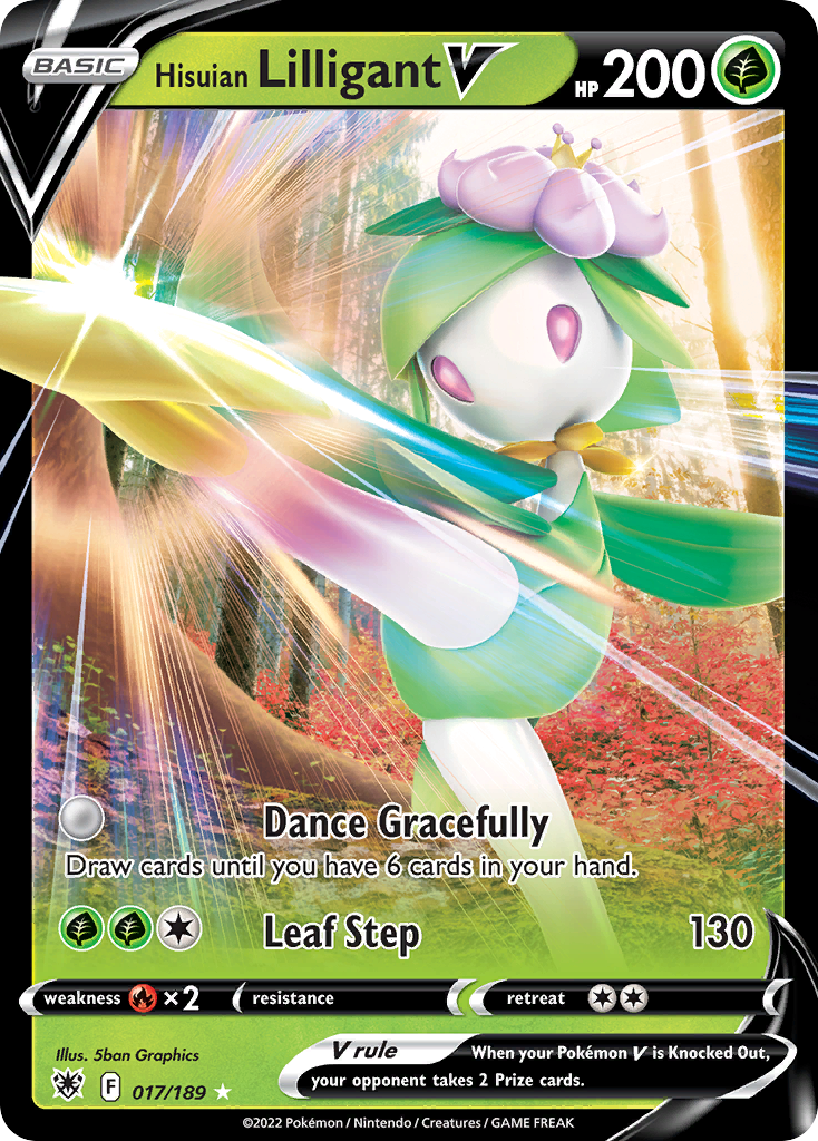 Hisuian Lilligant V (17/189) - [Holo Foil] Astral Radiance (ASR)