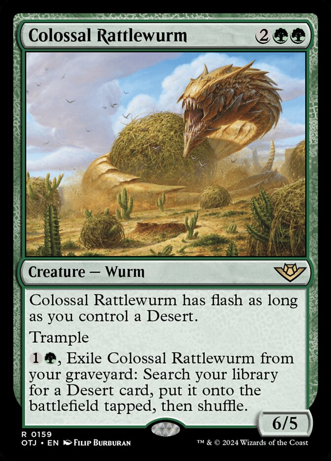 Colossal Rattlewurm - Outlaws of Thunder Junction (OTJ)