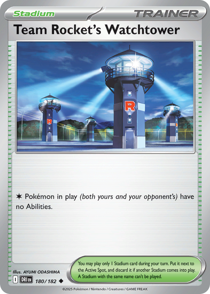 Team Rocket's Watchtower (180/182) - [Reverse Holo] Destined Rivals (DRI)