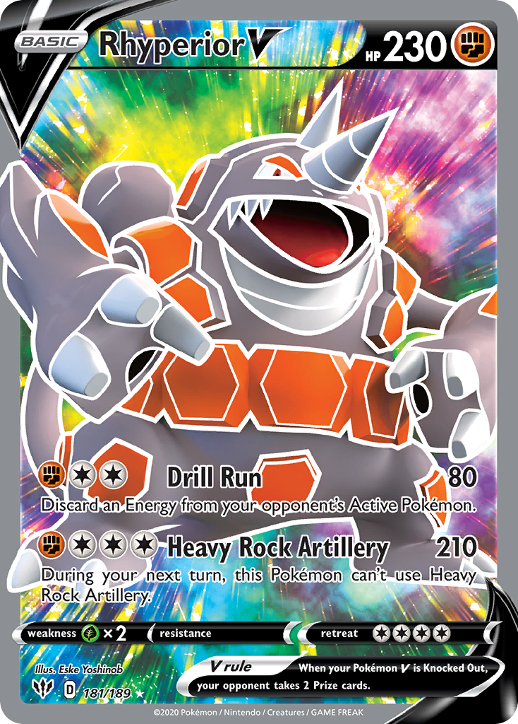 Rhyperior V (181/189) - [Full Art] Darkness Ablaze (DAA)