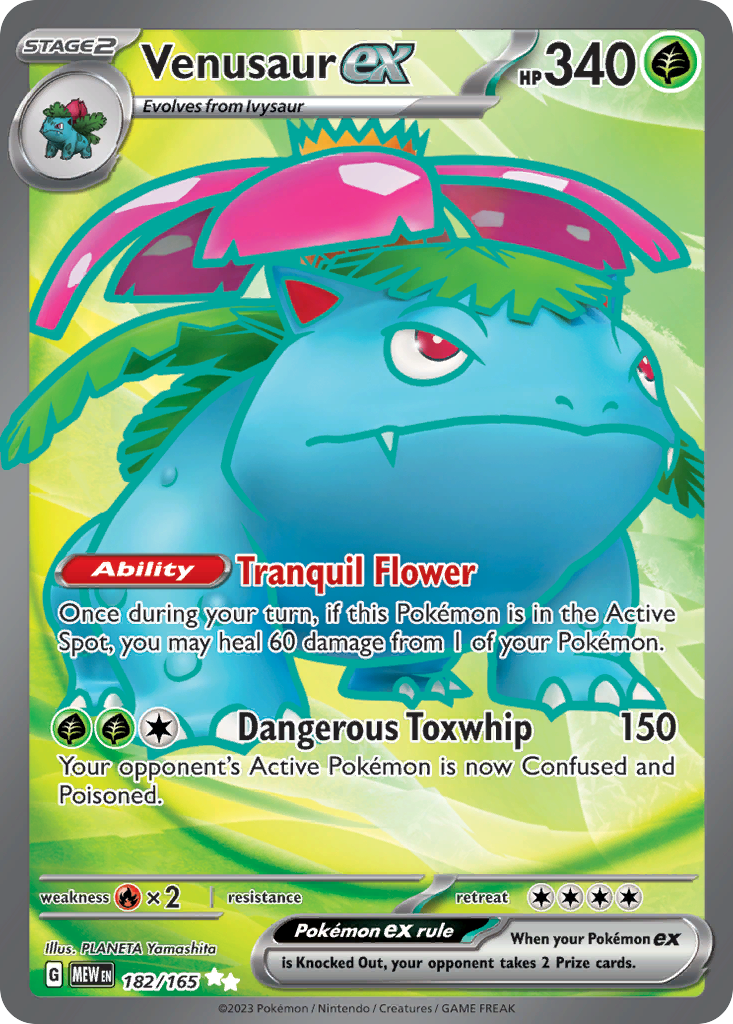 Venusaur ex (182/165) - [Holo Foil] SV3PT5: 151 (MEW)